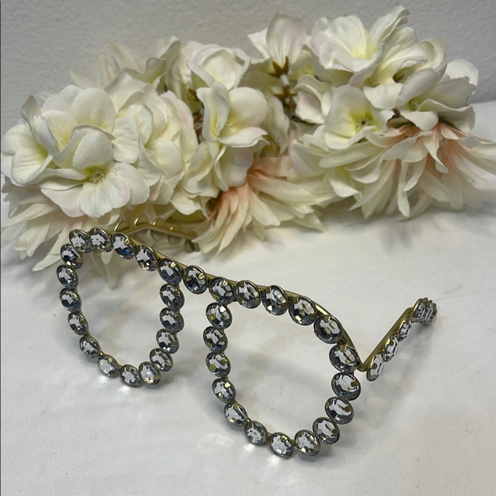 Decor Glasses Metal Rhinestones NWOT